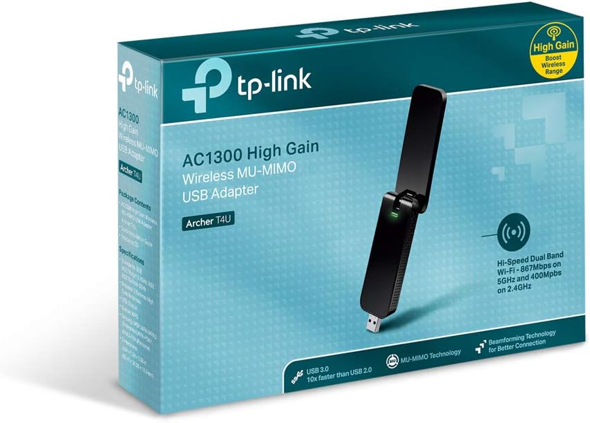 Clé WiFi Puissante 1300Mbps, avec bouton WPS connections rapide