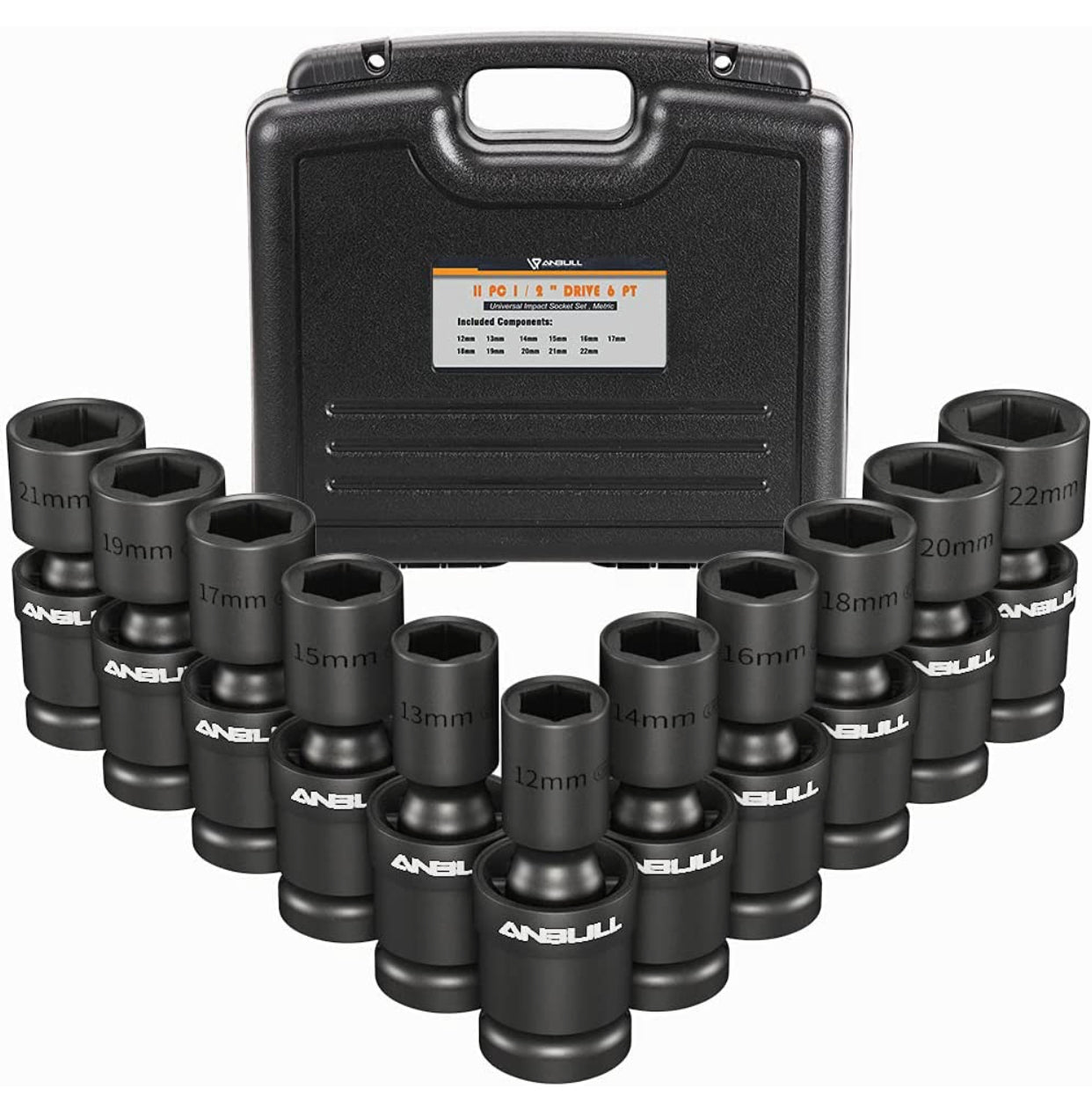 Coffret a douilles, Jeu de Clés à Douille 11 Pièces,Embout articulée ultra pratique
