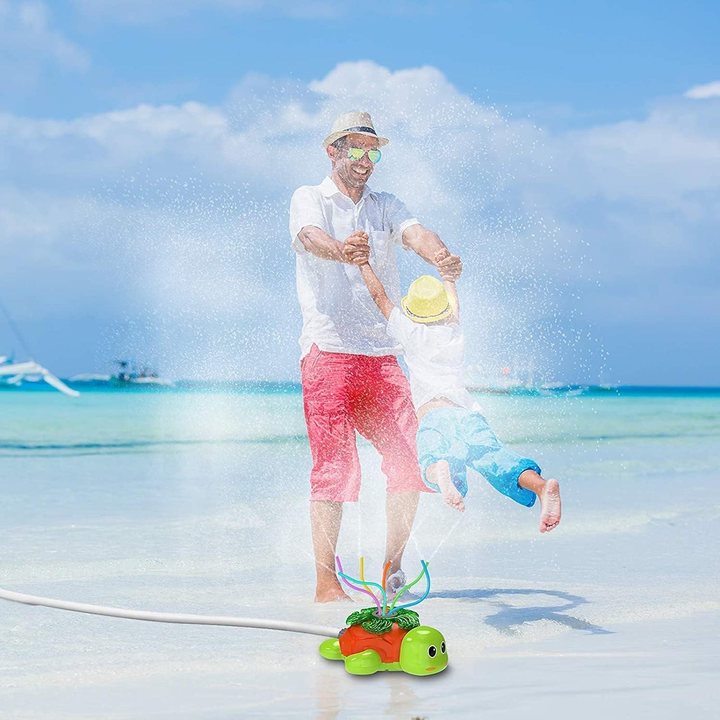 Jouets d'eau pour enfants Sprinkler Enfants, jouets d'été arroseurs d'eau dans le design de tortue pour les activités de plein air de jardin, jouets d'eau de pulvérisation pour les tout-petits filles garçons