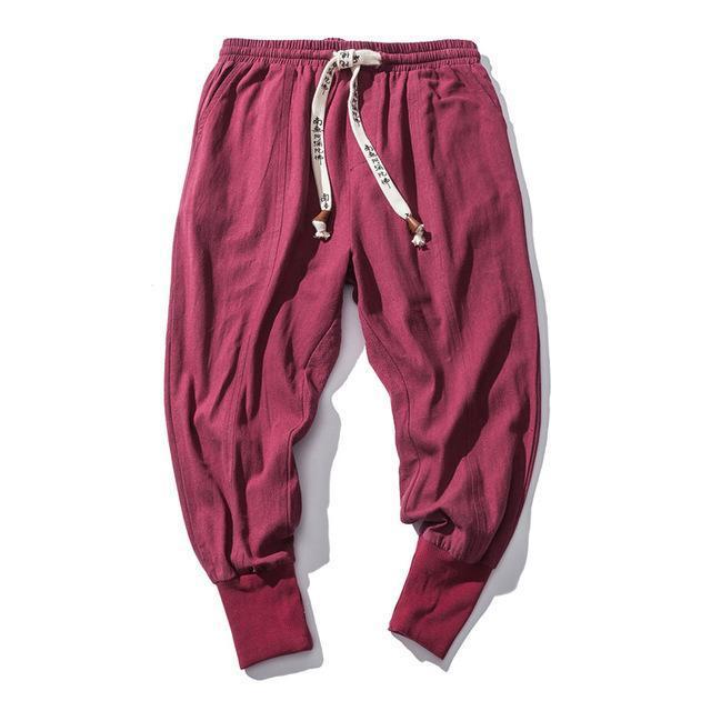 Pantalon Harem "Street-Zen" – Mélange Coton & Lin, Coupe Hip-Hop & Chevilles Ajustées