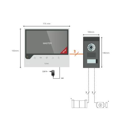 Visiophone Filaire connecté à Votre Smartphone Android ou Apple Extel neuf