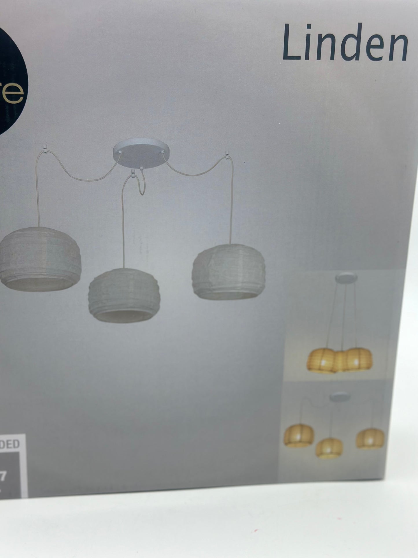 Suspension Linden, acier, beige, Diam.60 cm INSPIRE, E27 neuf