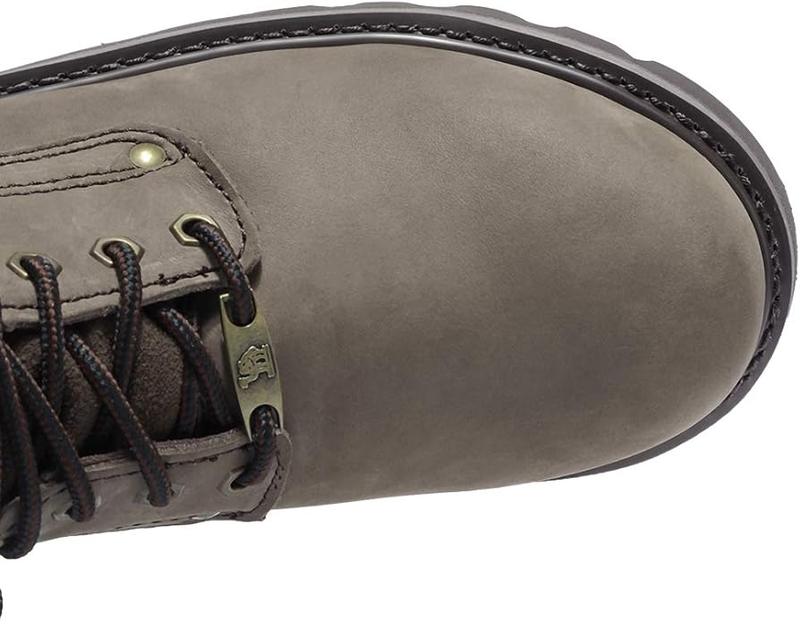 CAMEL CROWN Bottes à lacets Bottes de combat pour hommes Bottes de travail Bottes pour hommes Chaussures de travail en cuir Bottes de travail classiques à tige courte pour extérieur Bottes de loisirs antidérapantes