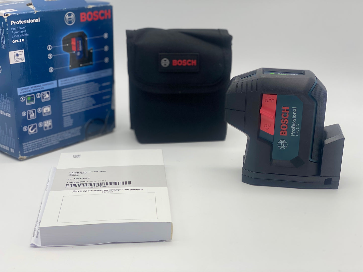 Bosch Professional laser 3 points (laser vert, portée : jusqu’à 30 m, housse Produit neuf