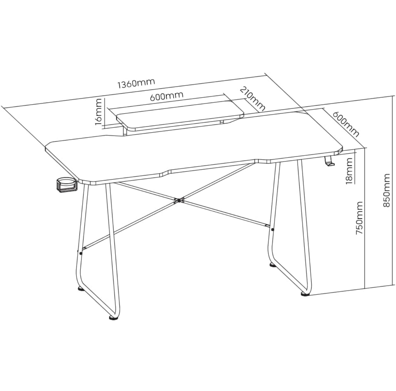 Bureau gamer Oplite Atika