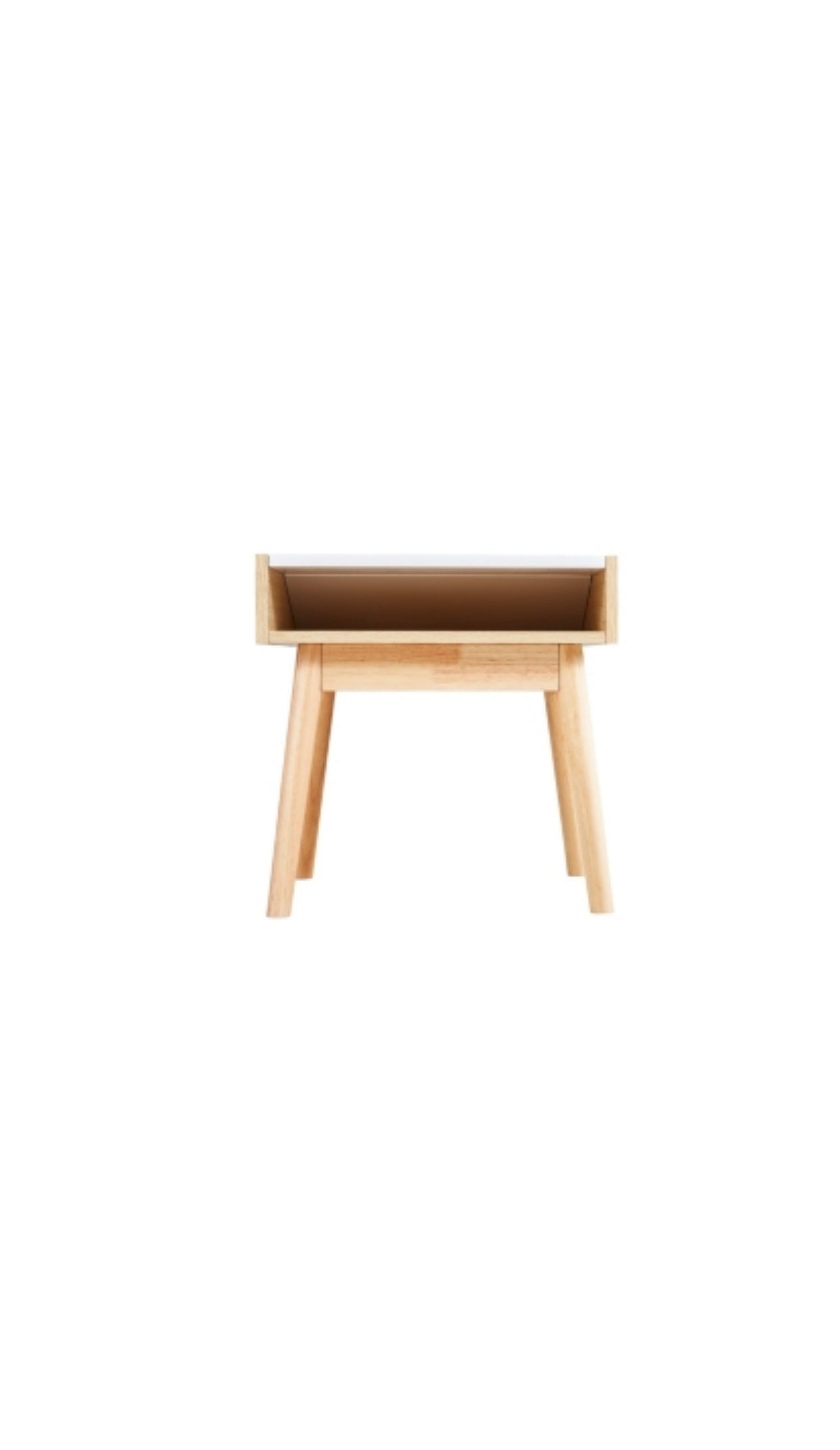 Bout de canapé scandinave sérigraphié gris/chêne À Monter Soit Même