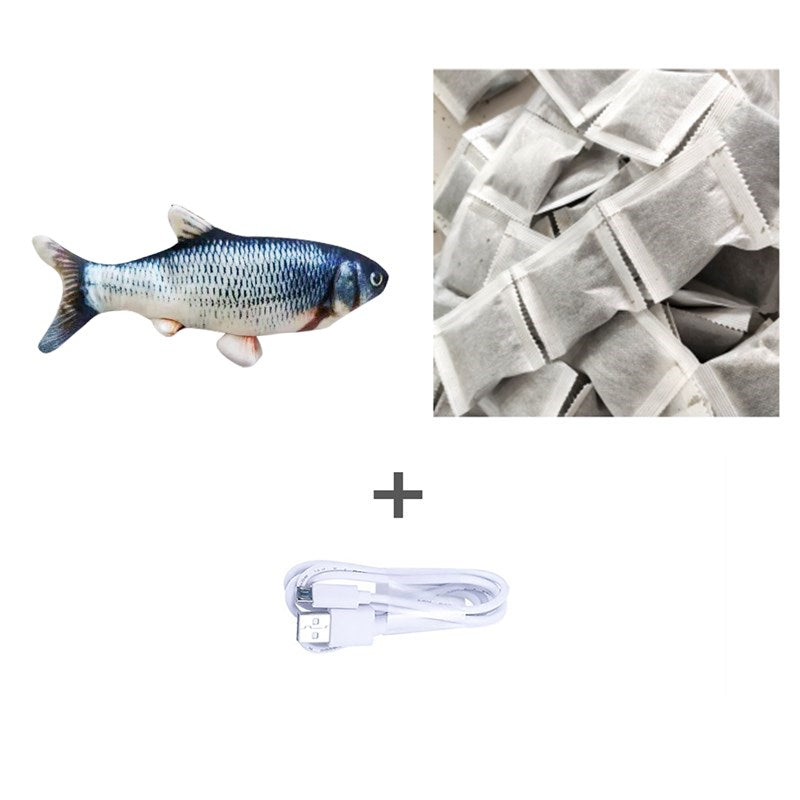 Poisson Interactif "Real-Flop" – Jouet Électrique Sautillant & Rechargeable USB