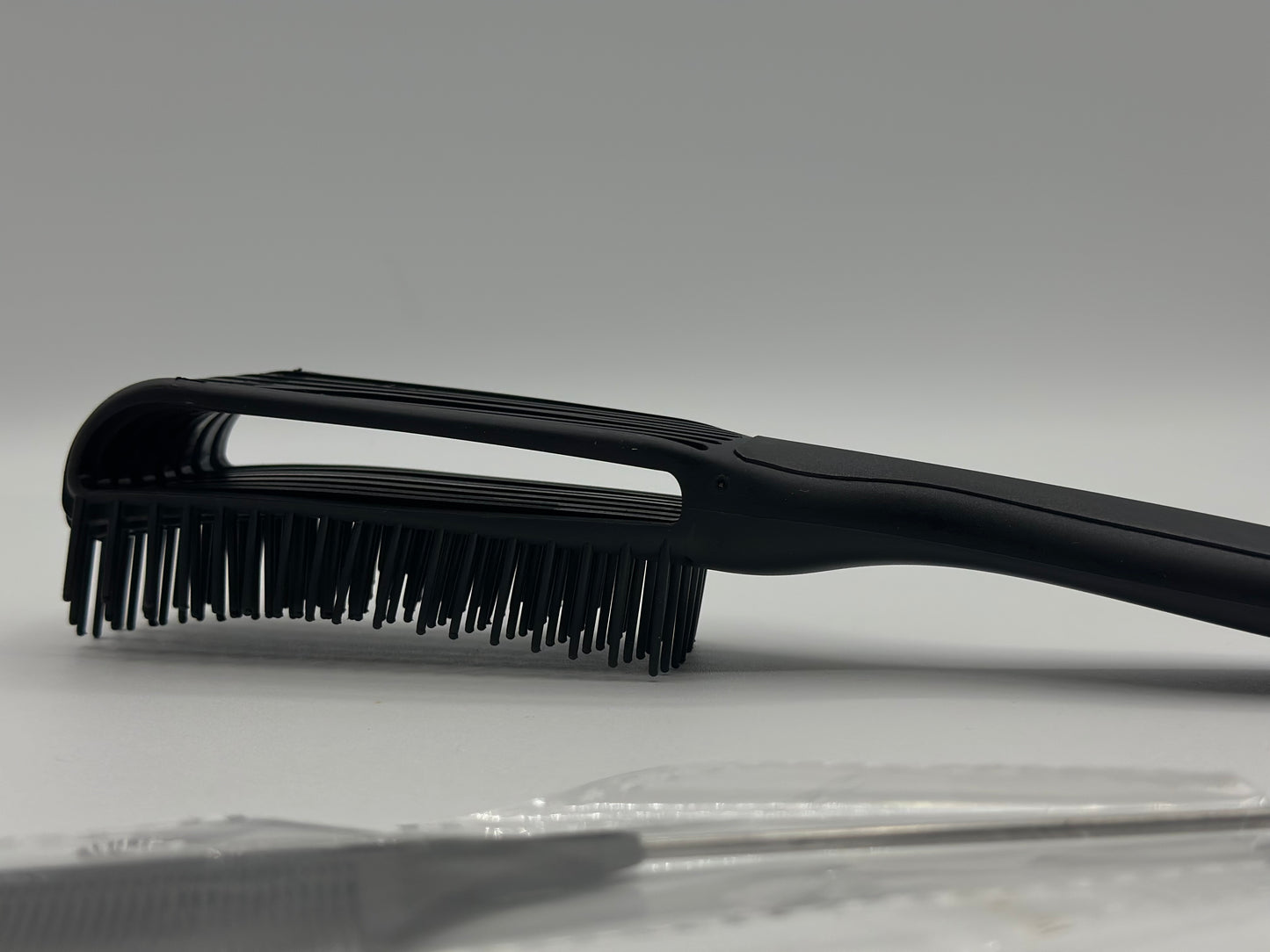Kits 3 pièces peigne noir à huit griffes peigne en silicone souple pour cheveux bouclés secs et humides