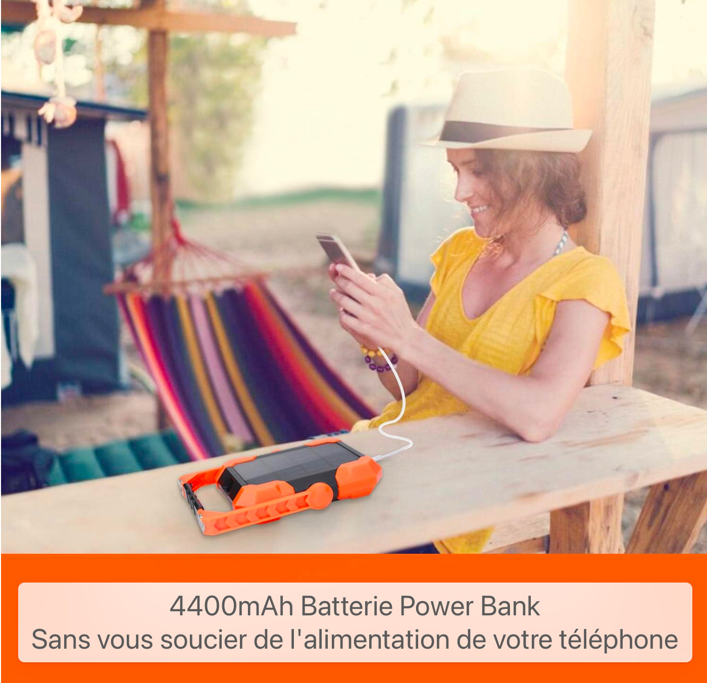 LED Projecteur de construction Batterie, Lampe de travail LED Lampe de camping, Batterie rechargeable USB solaire Powerbank, Lampe de travail magnétique Étanche COB Portable Flood Light avec 4 modes d'éclairage, Rotation à 360°, SOS