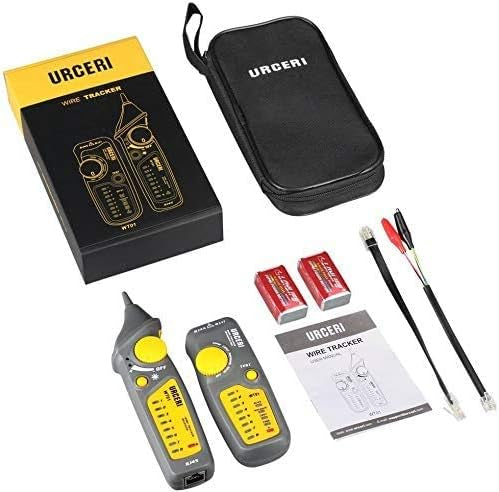 Urceri WT01 Câble Traqueur de Téléphone RJ11 RJ45 Outil de Test Ligne Indicateur de Batterie Faible avec Lumières LED