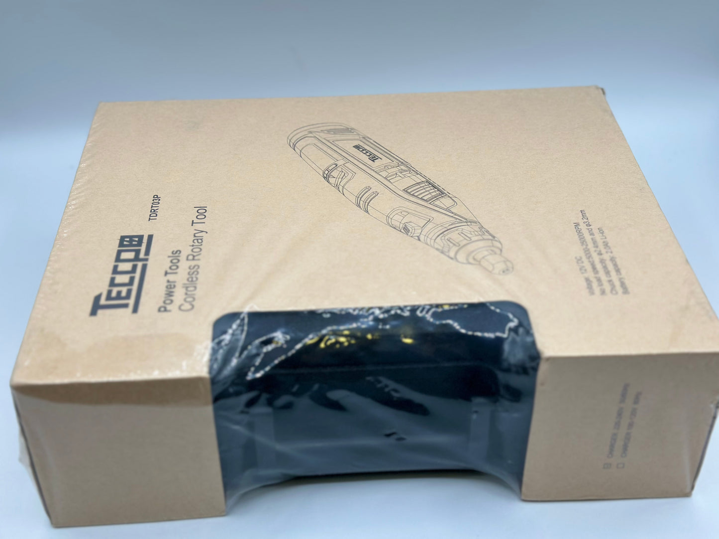 Outil rotatif sans fil, TECCPO 12 V avec mandrin sans clé à changement rapide, arbre flexible, 5 000 à 28 000 tr/min, 6 vitesses réglables, poignée auxiliaire, 80 accessoires.