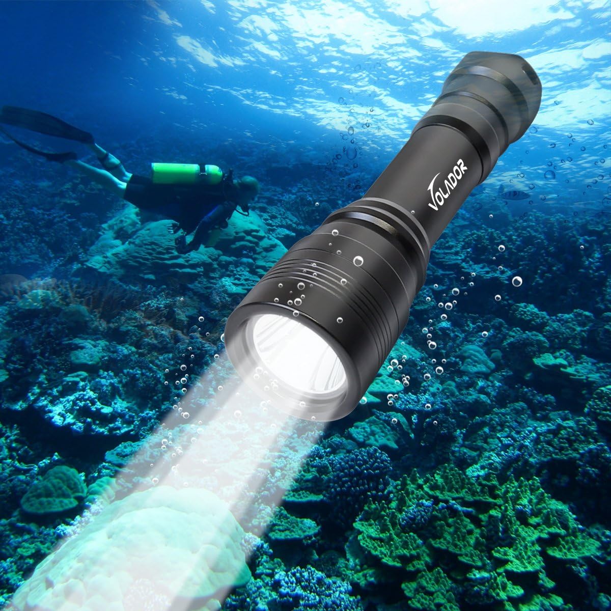 Lampe Torche De Plongée Scube 1200LM – étanche – Pour Pêche, Camping, Aventure