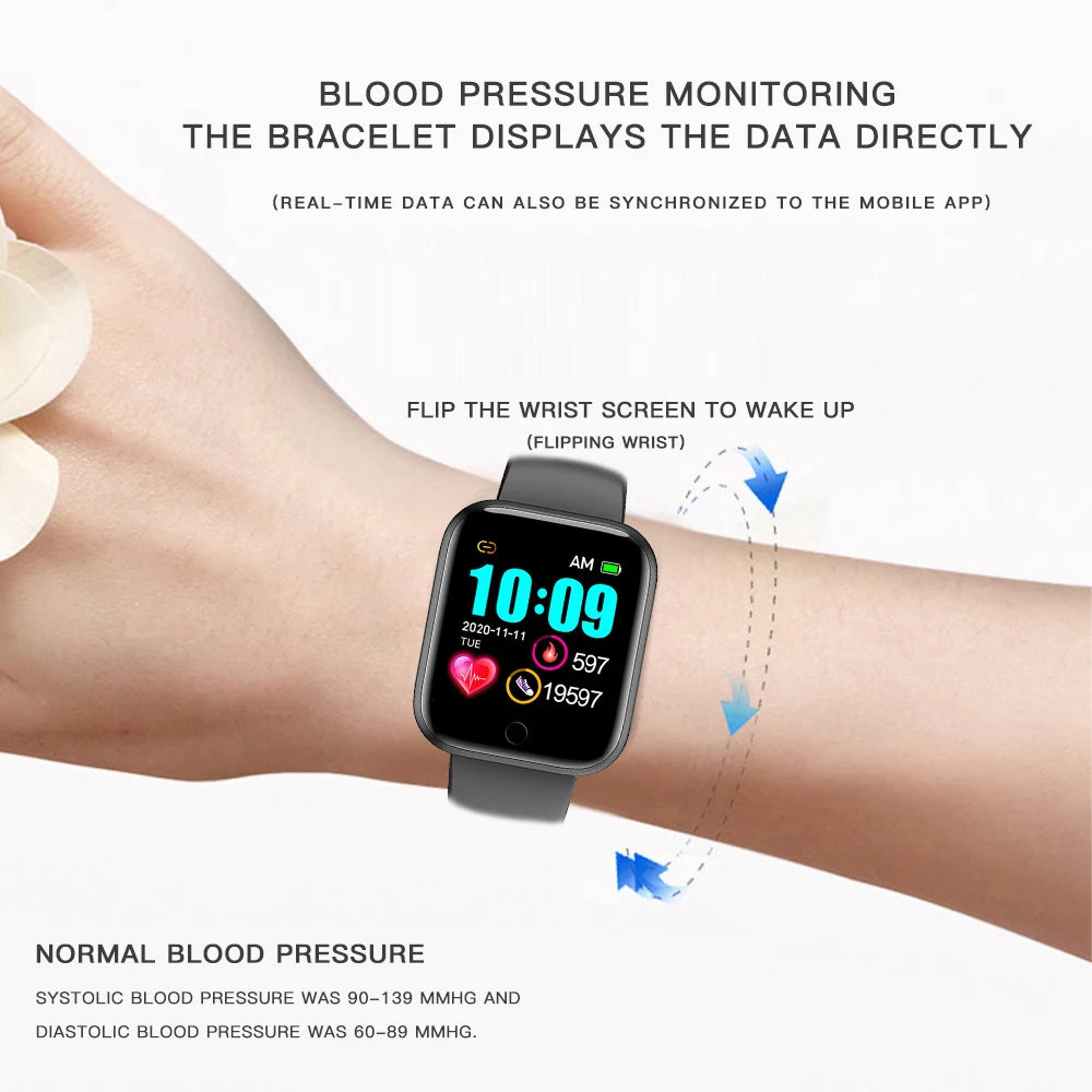 Smart Watch Femmes Hommes Enfants Smartwatch Digital Sport Fitness Montres Bracelet Hommes Smartwatch montre connectée homme