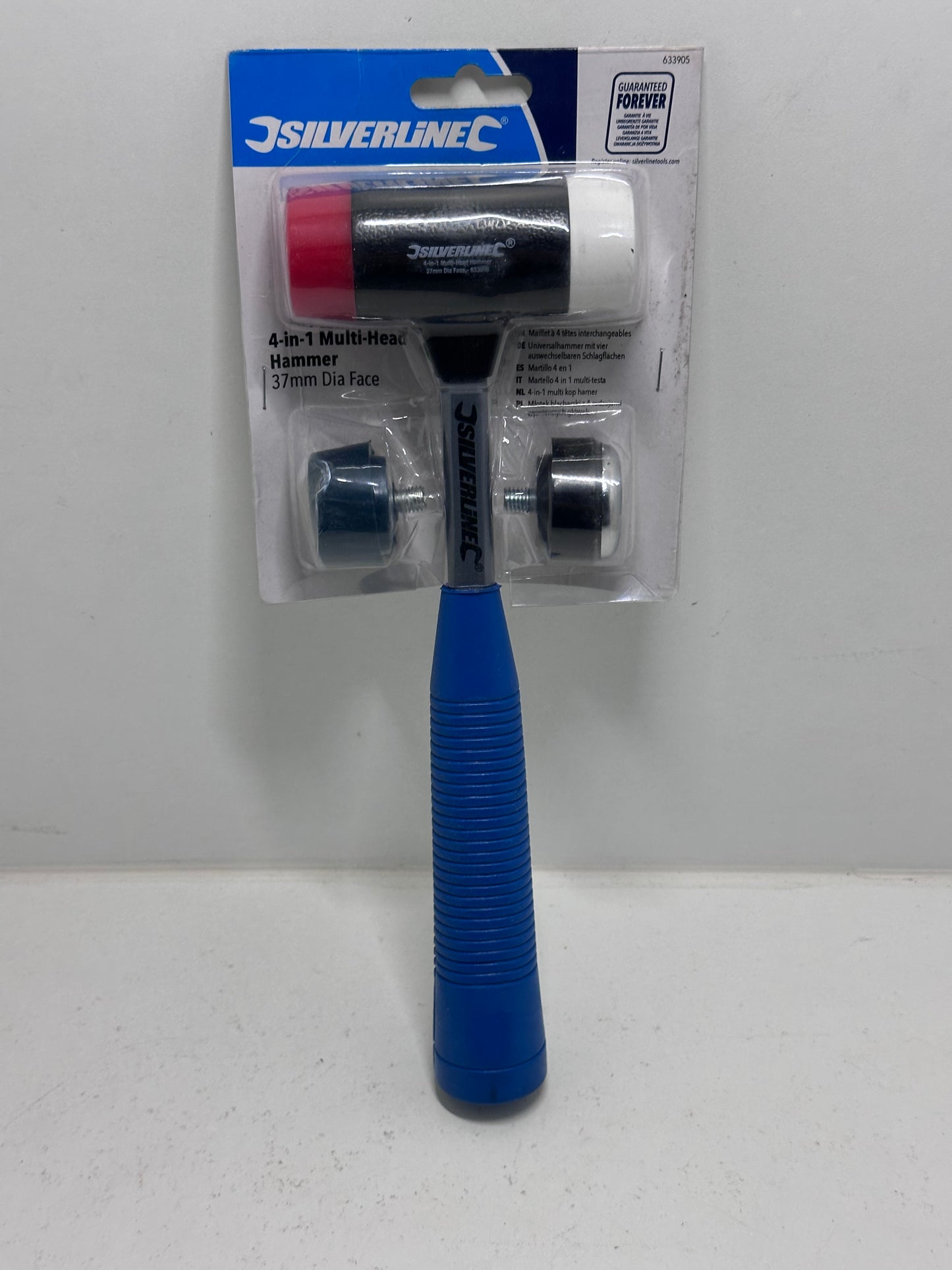 Silverline - Maillet à 4 têtes interchangeables en Acier allié ø Tête 37 mm Multicolore