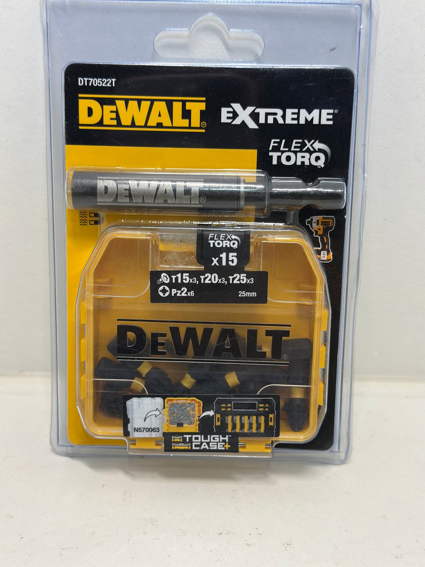 DEWALT DT70522T-QZ Petite Boîte d'embouts Impact Torsion - PZ2 x6, T15 x3, T20 x3, T25 x3 - Pour Perceuse-Visseuse