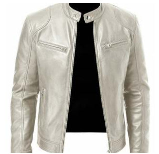 Veste "Urban Rider" en Cuir PU – Col Montant & Coupe Ajustée