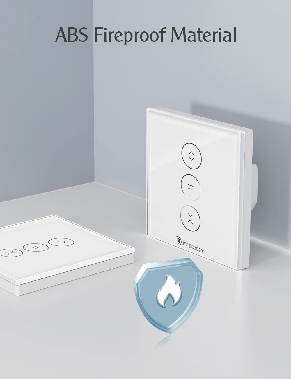Interrupteur Volet Roulant Connecté WiFi, Commutateur Intelligent Volet Roulant Stores Connecté Compatible avec Alexa et Google Home, Interrupteur Tactile Peut Éteindre la LED, Timer - 4 Packs