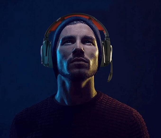 Casque gamer sans fils pour PS4,SWITCH et PC,Casque Gaming avec Micro pour 7.1 Surround et Fortes Basses