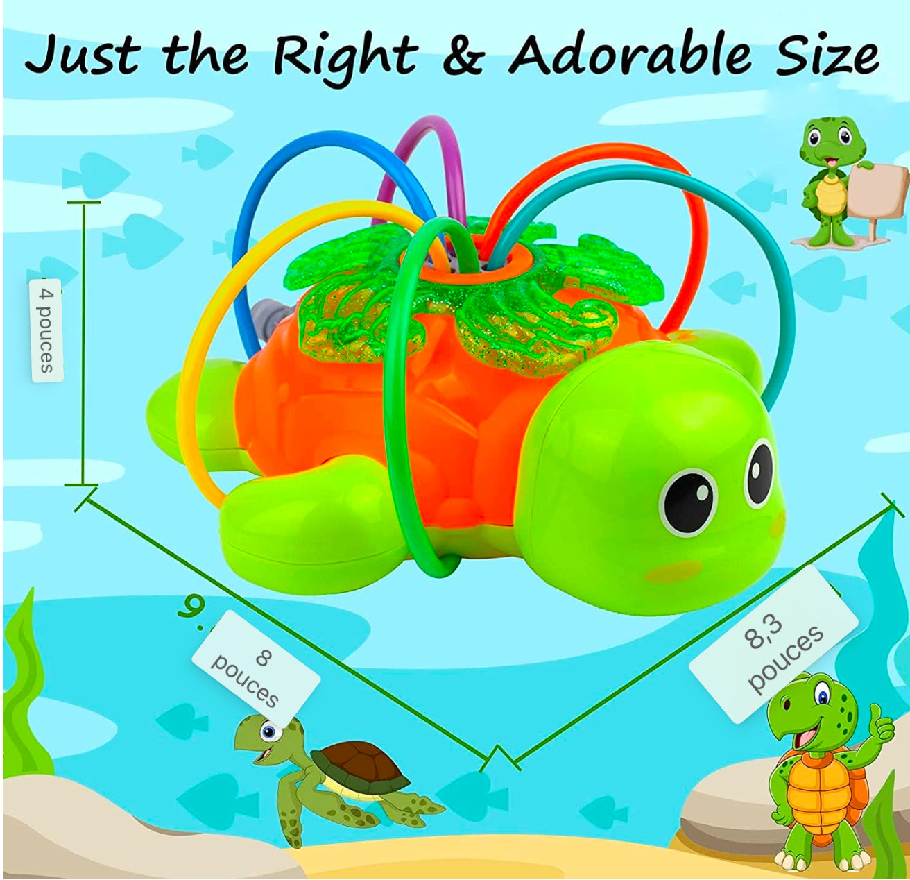 Jouets d'eau pour enfants Sprinkler Enfants, jouets d'été arroseurs d'eau dans le design de tortue pour les activités de plein air de jardin, jouets d'eau de pulvérisation pour les tout-petits filles garçons