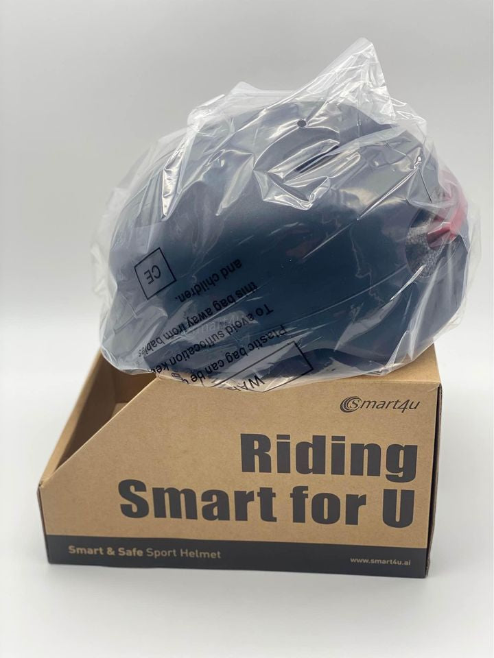 Casque vélo adulte noir mat Taille M avec lumière rechargeable arrière intégrée neuf