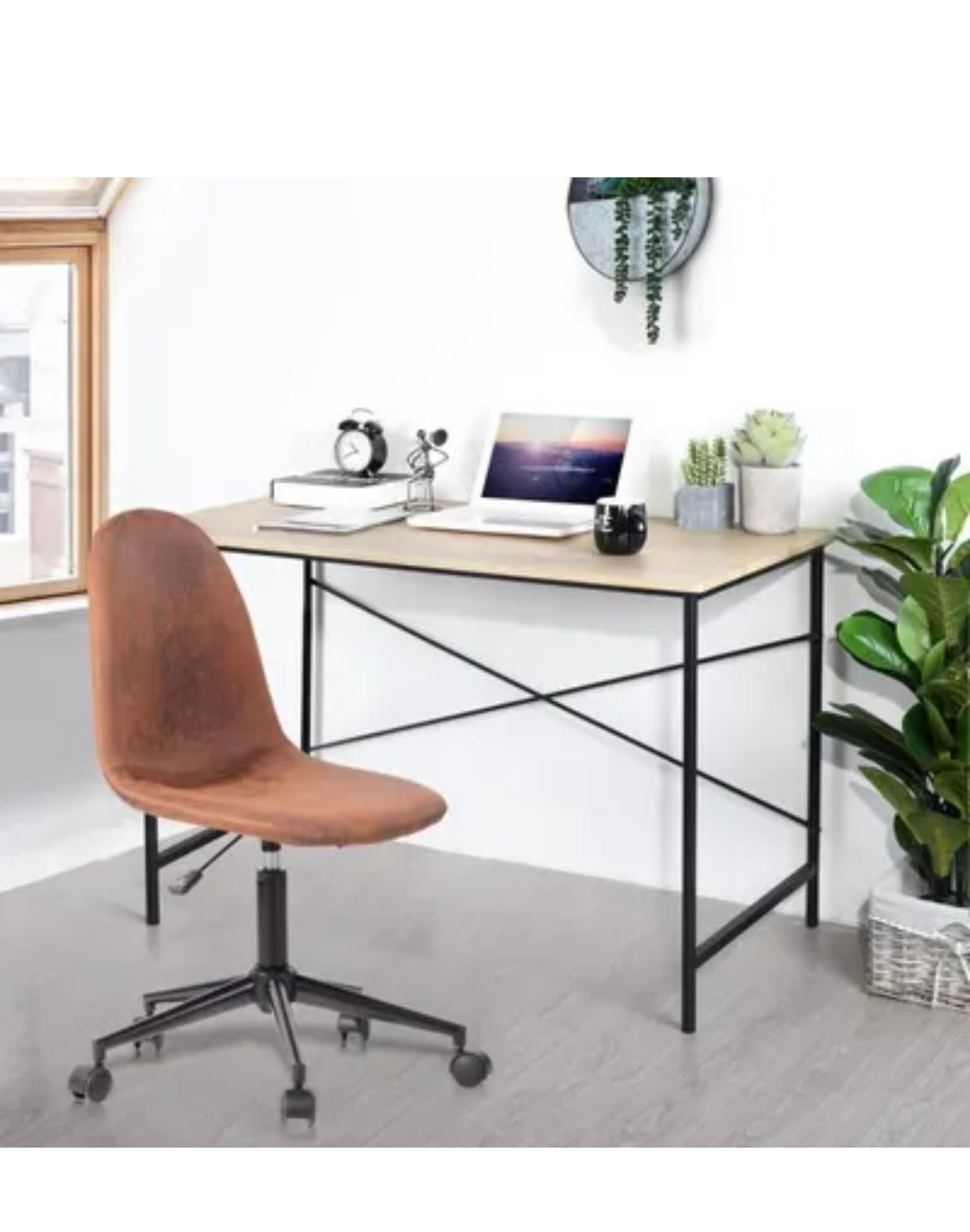 Chaise de bureau Siège Ergonomique Fauteuil de Bureau Tissu microfibre Métal Hauteur Réglable neuf