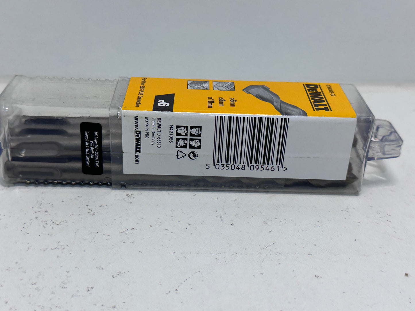 DEWALT - Jeu de 6 Forets SDS-PLUS - DT60302-QZ - Forets Ø6mm x2, Ø8mm x2; Ø10mm x2 - Perçage Béton - Forets SDS-PLUS pour Perforateurs