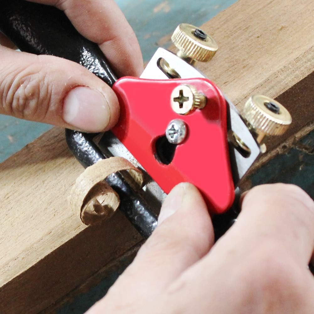 rabot avec base plate 9.3"/235mm rayons réglables Se raser avec 4 lames de rechange,, lame en métal travail du bois outil à main parfait pour la planification de la coupe outils de travail du bois