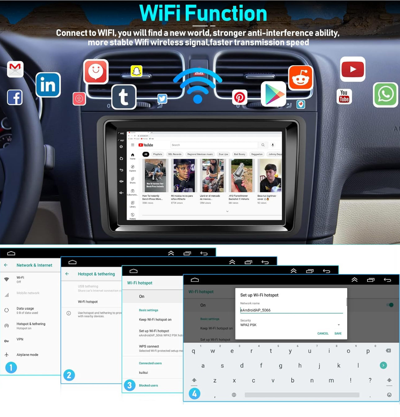 Autoradio pour VW Golf Polo T5 Tiguan Caddy Seat Skoda 2G+64G Android 13 avec CarPlay Android Auto 7 Pouces 2 Din Autoradio avec Navi HiFi FM RDS BT WiFi+Canbus+AHD Caméra de recule
