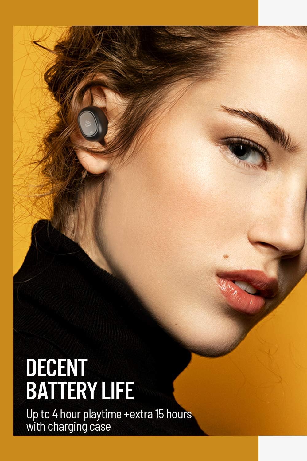 Oreillettes Bluetooth 5.0 Dudios Zeus Air, Écouteurs Bluetooth Longue Autonomie avec Boîte de Charge, Casque Sport Léger TWS Vrai sans Fil, Oreillettes Étanche Intra-auriculaires Antibruit avec Micro pour Smartphone Tablette