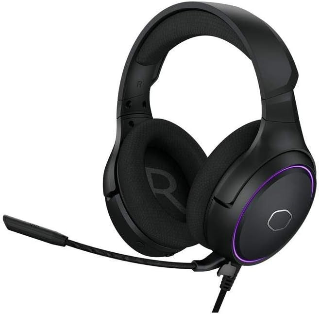 Casque de jeu Cooler Master RGB avec son surround virtuel 7.1 - Multiplateforme compatible avec les haut-parleurs audio en néodyme de 50 mm, un micro à flèche ultra-transparent et un cadre portable - USB de type A, noir