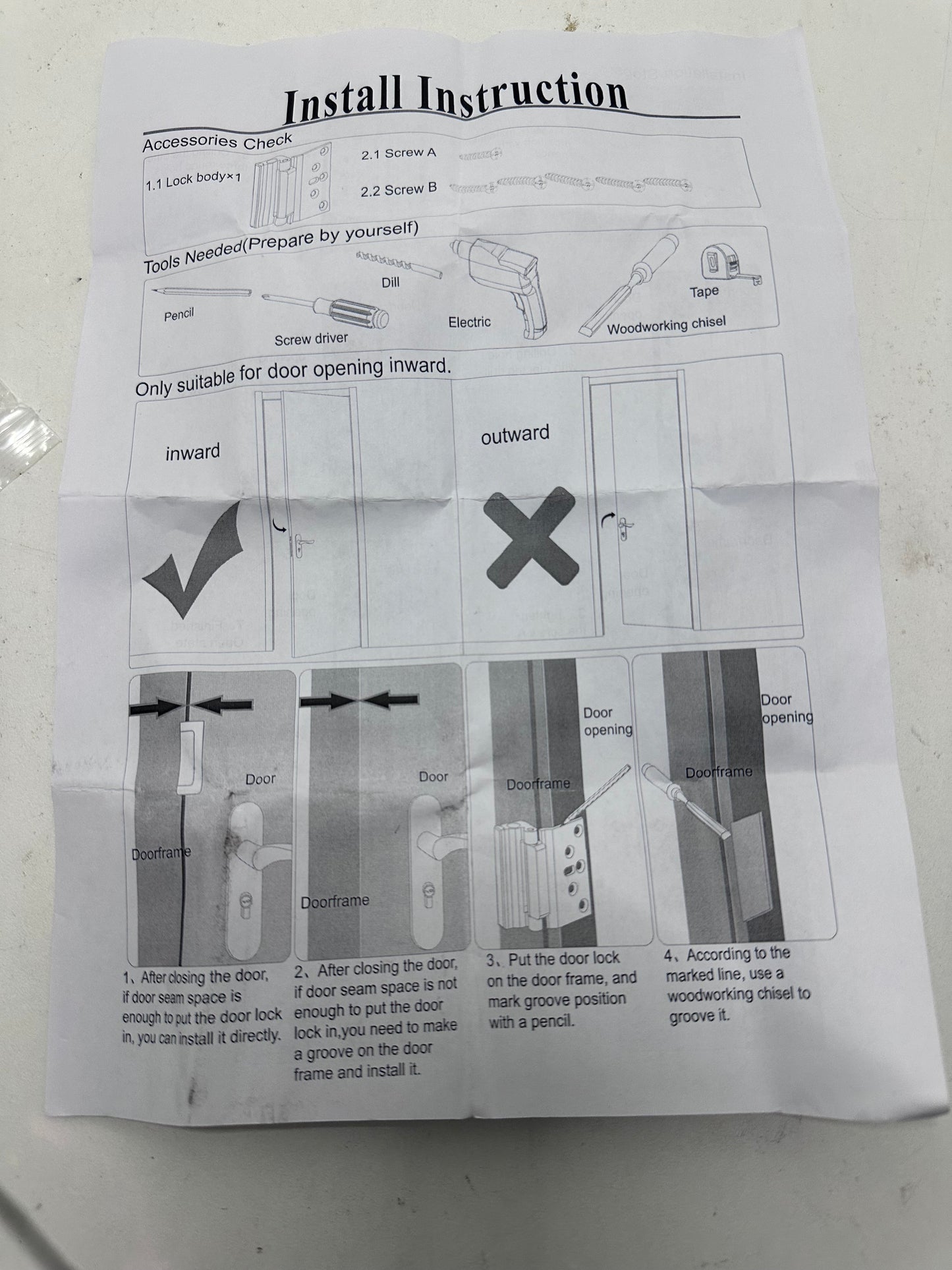 Renfort de Sécurité de Porte Verrou Porte à la Maison Sécurité des Enfants Argent