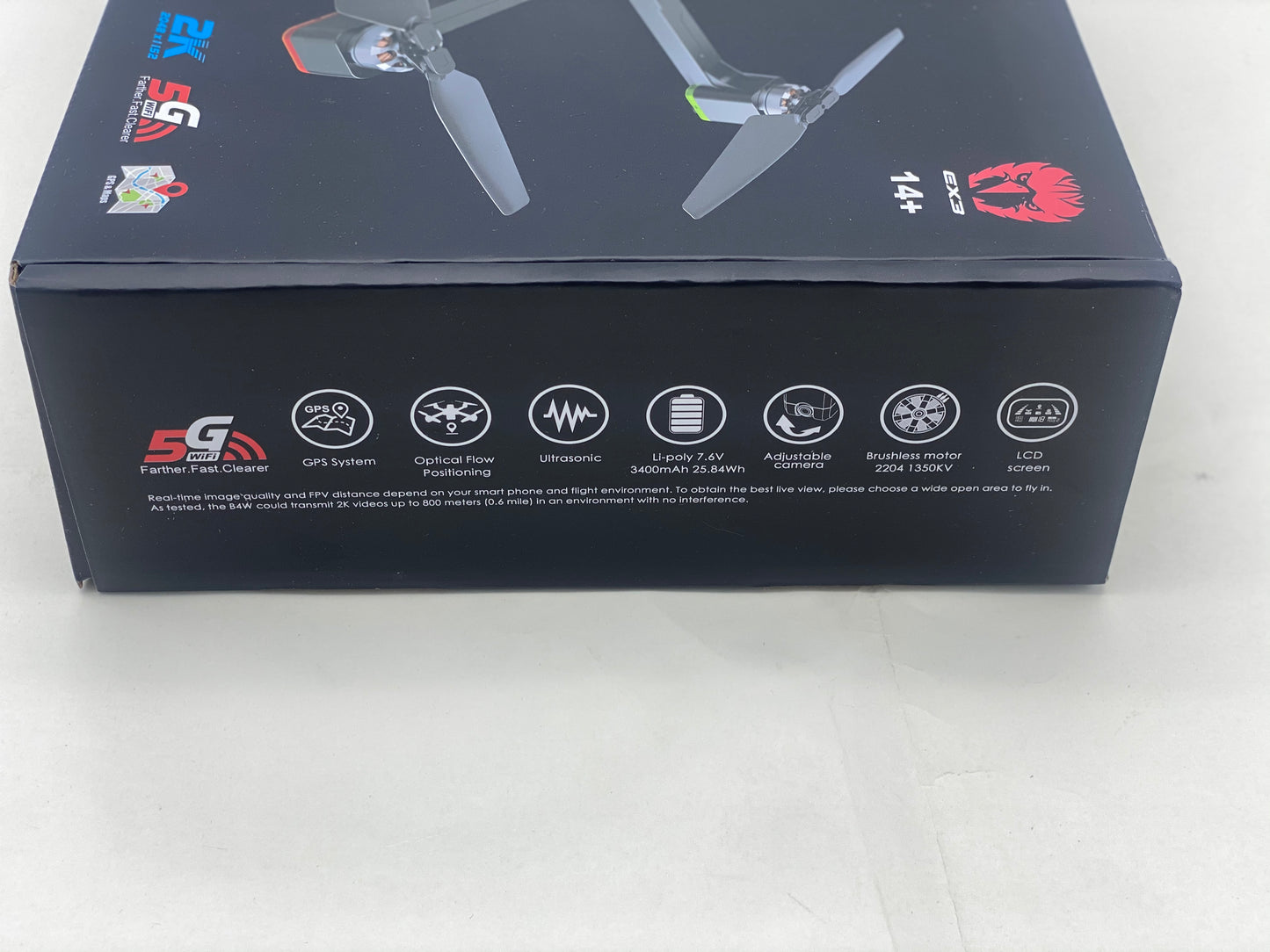 EACHINE EX3 Une Batterie 7.6V 3400mAh pour Drone EX3 Batterie Lithium-ION Haute Conversion (original)