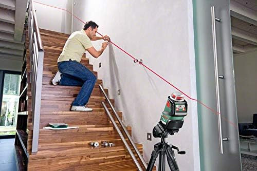 Bosch Home and Garden Laser à lignes croisées PLL 360 Set (trépied, support, 4x piles AA, cendres de protection, zone de travail 20 m, précision de mesure ± 0,4 mm/m), 603663001, noir, vert