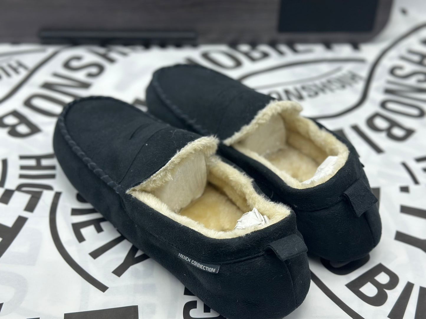 - Pantoufles style mocassin - Anthracite taille 44,5