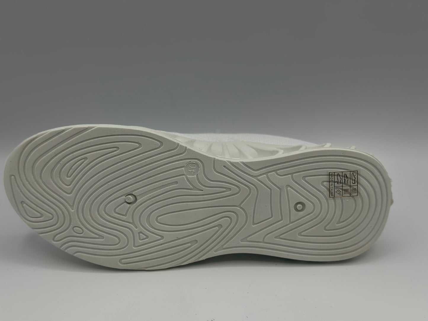 Semelles intérieures en dentelle pour homme - Maille souple - Couleur tendance - Chaussures de sport décontractées respirantes et solides - Pour la course à pied, blanc, 40