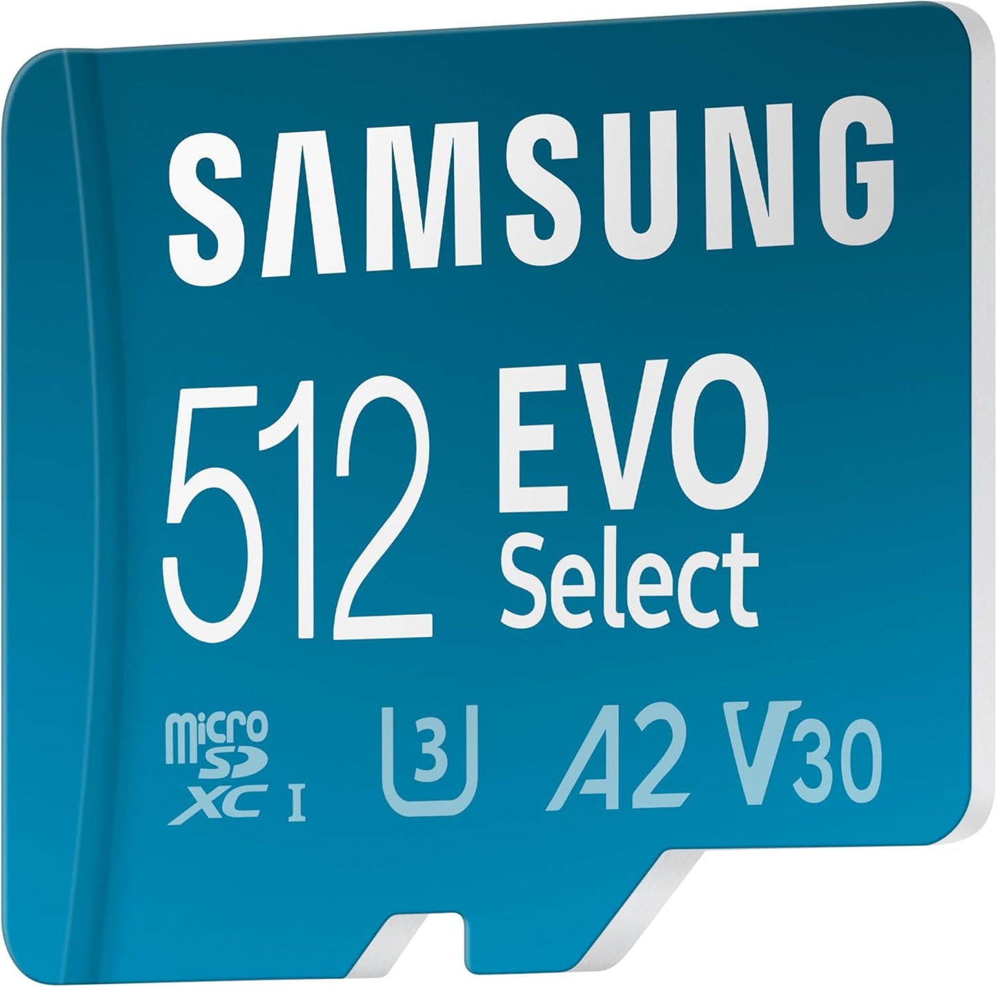 Samsung Evo Select Carte mémoire microSDXC UHS-I U3 130 Mo/s Full HD & 4K UHD avec Adaptateur SD (MB-ME512KA/EU) 512 Go
