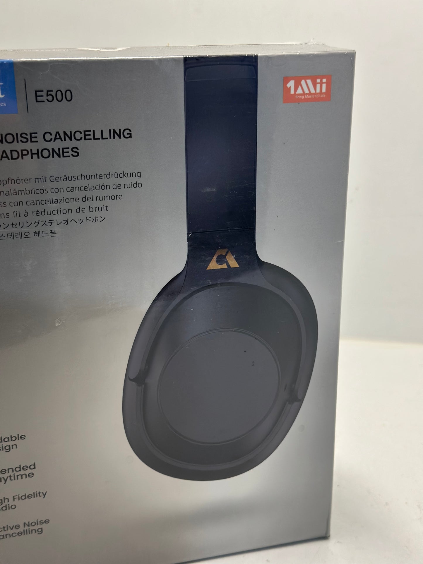Ankbit E600Pro Casque Bluetooth avec aptX Low Latency & HD, réduction du bruit hybride, casque sans fil avec microphone, audio haute définition, 80 heures de lecture pour téléphone portable, PC, TV