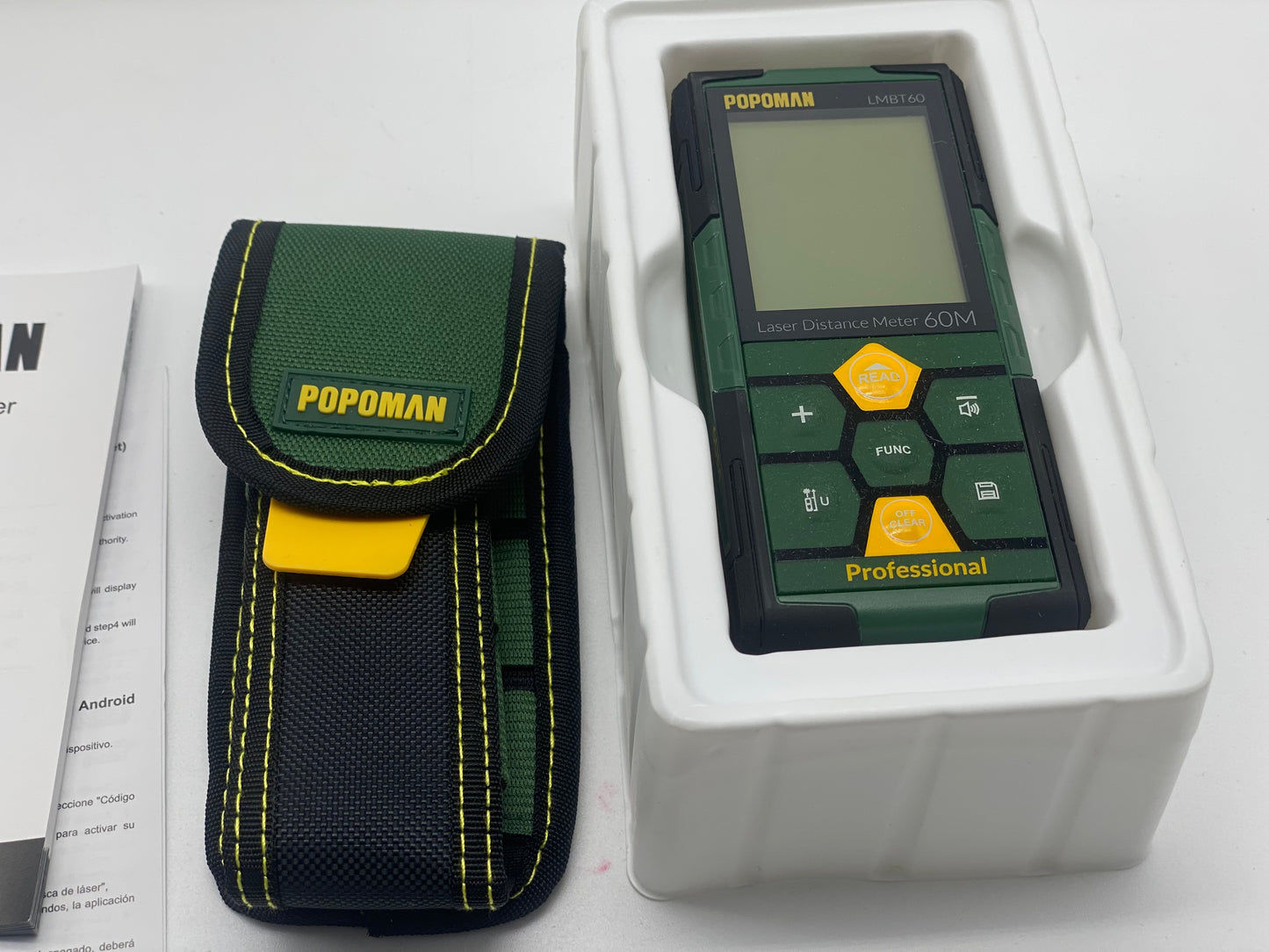 Mesure de distance laser POPOMAN, rechargeable avec Bluetooth 60m Transfert