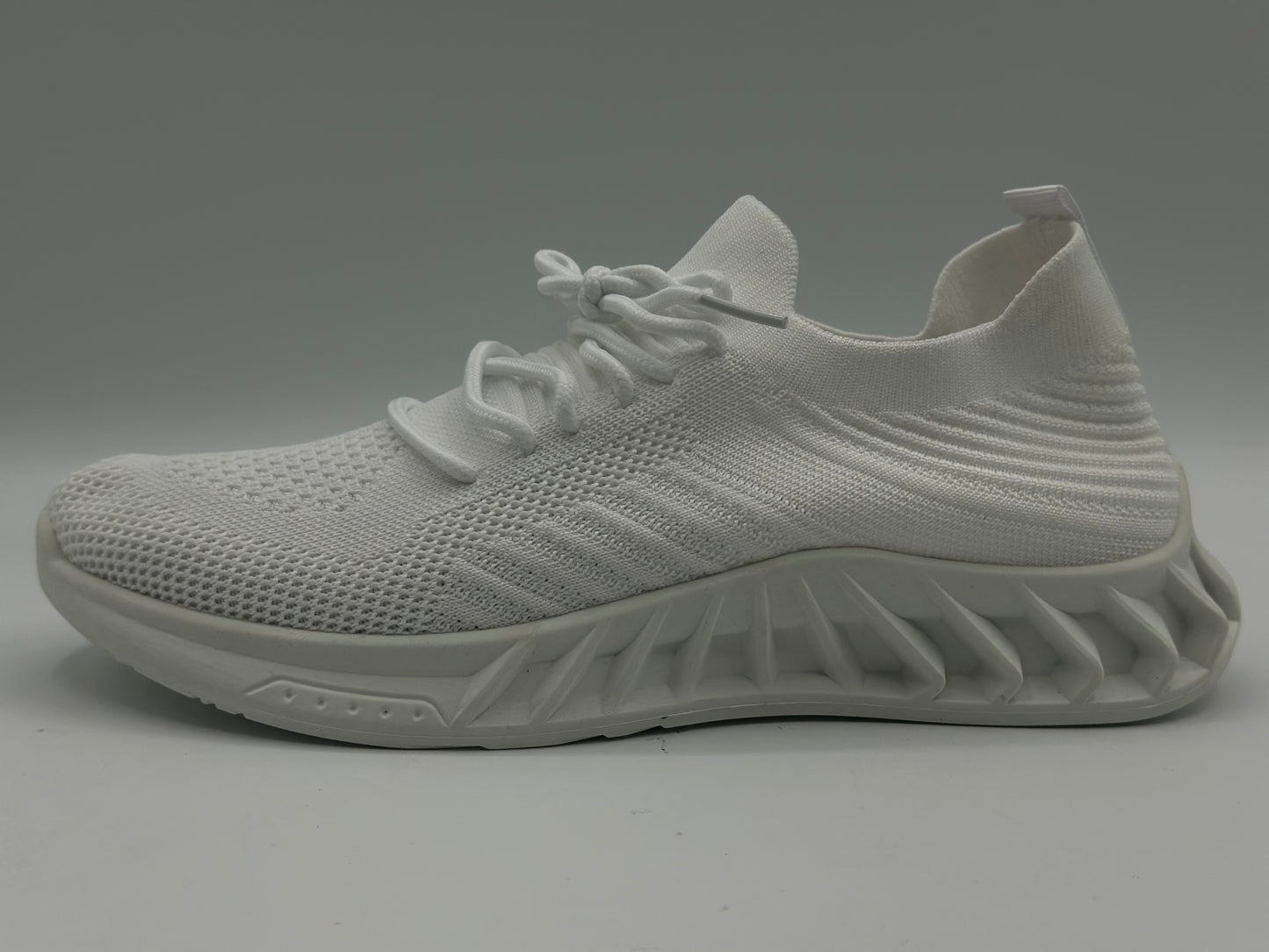 Semelles intérieures en dentelle pour homme - Maille souple - Couleur tendance - Chaussures de sport décontractées respirantes et solides - Pour la course à pied, blanc, 40