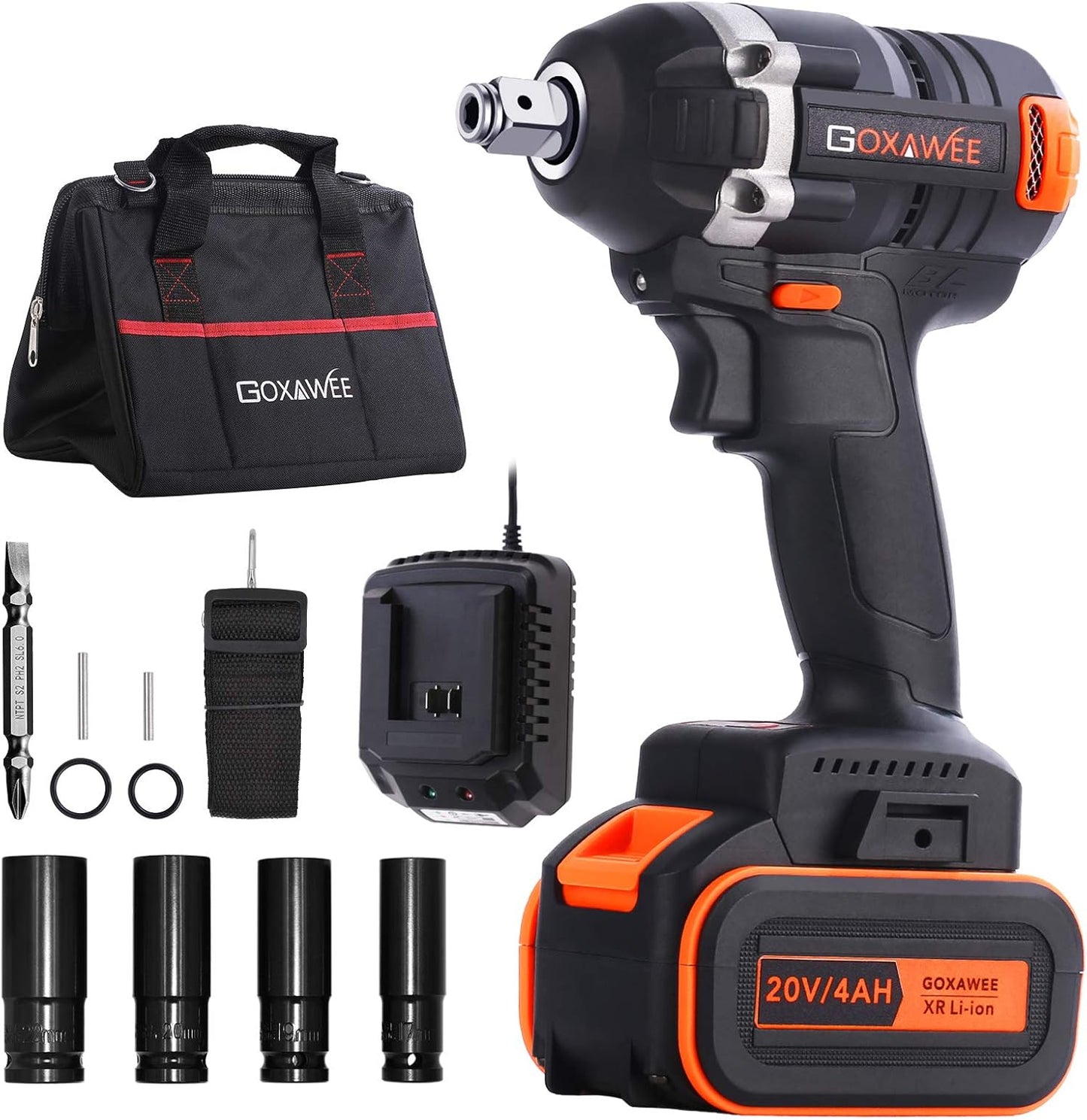 Batterie de remplacement Li-ion JUEMEL 20V 4.0Ah XR pour outils à clé à chocs sans fil JUEMEL M8808 uniquement