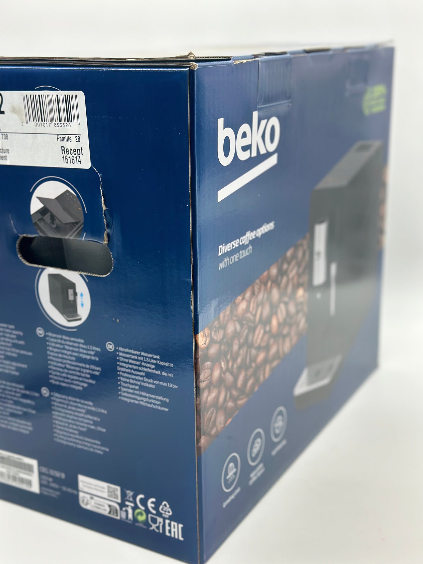 beko machine à expresso avec broyeur 19bars noir Neuve