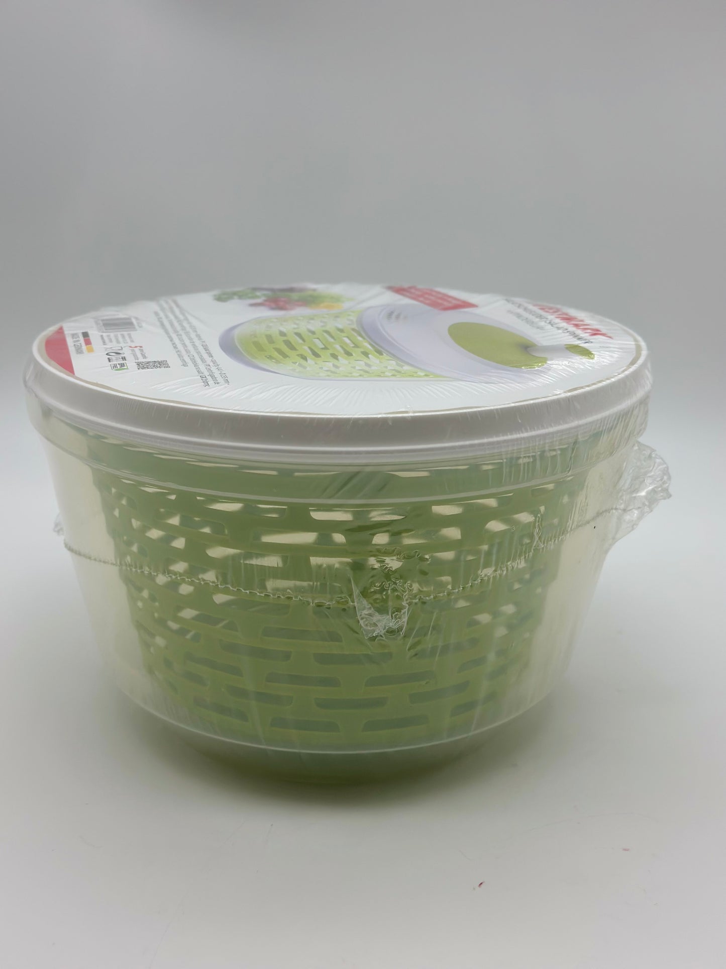Westmark Essoreuse à Salade, Capacité : 4,4 L, ø 23,5 cm, Plastique, Sans BPA, Spinderella, Couleur: Transparent/Blanc/Vert