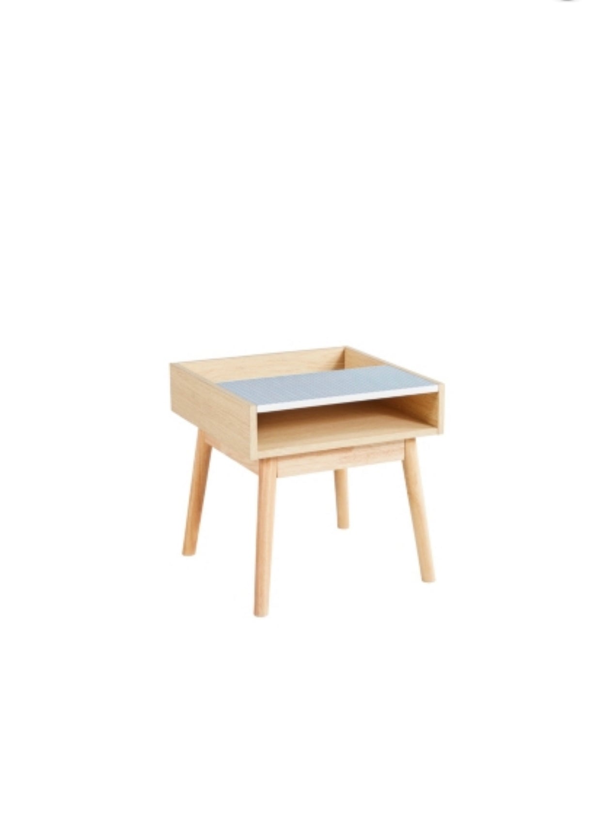 Bout de canapé scandinave sérigraphié gris/chêne À Monter Soit Même