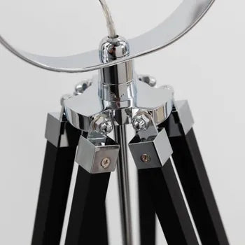 Lampadaire Haru, bois, argent, H.140.0 cm, E27 neuve