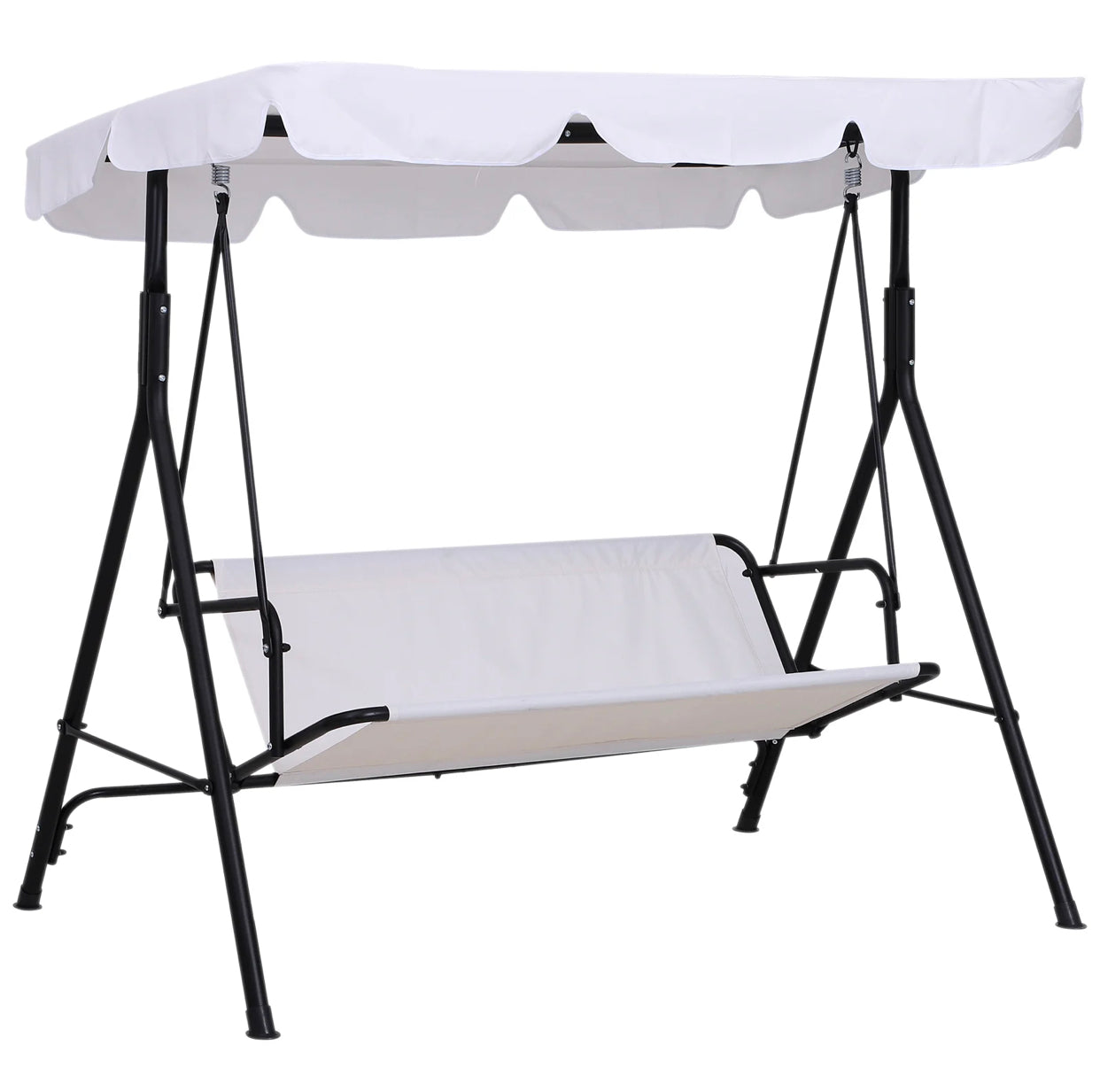 Balancelle de jardin - 3 places, toit imperméable, 1,72 x 1,1 x 1,52 m, blanc Neuve emballer