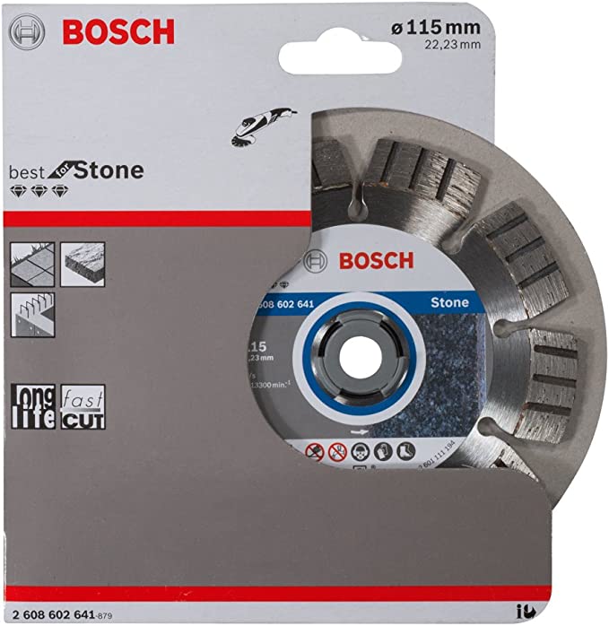 Bosch Accessories Disque à tronçonner diamanté best for stone 115 x 22,23 x 2,2 x 12 mm