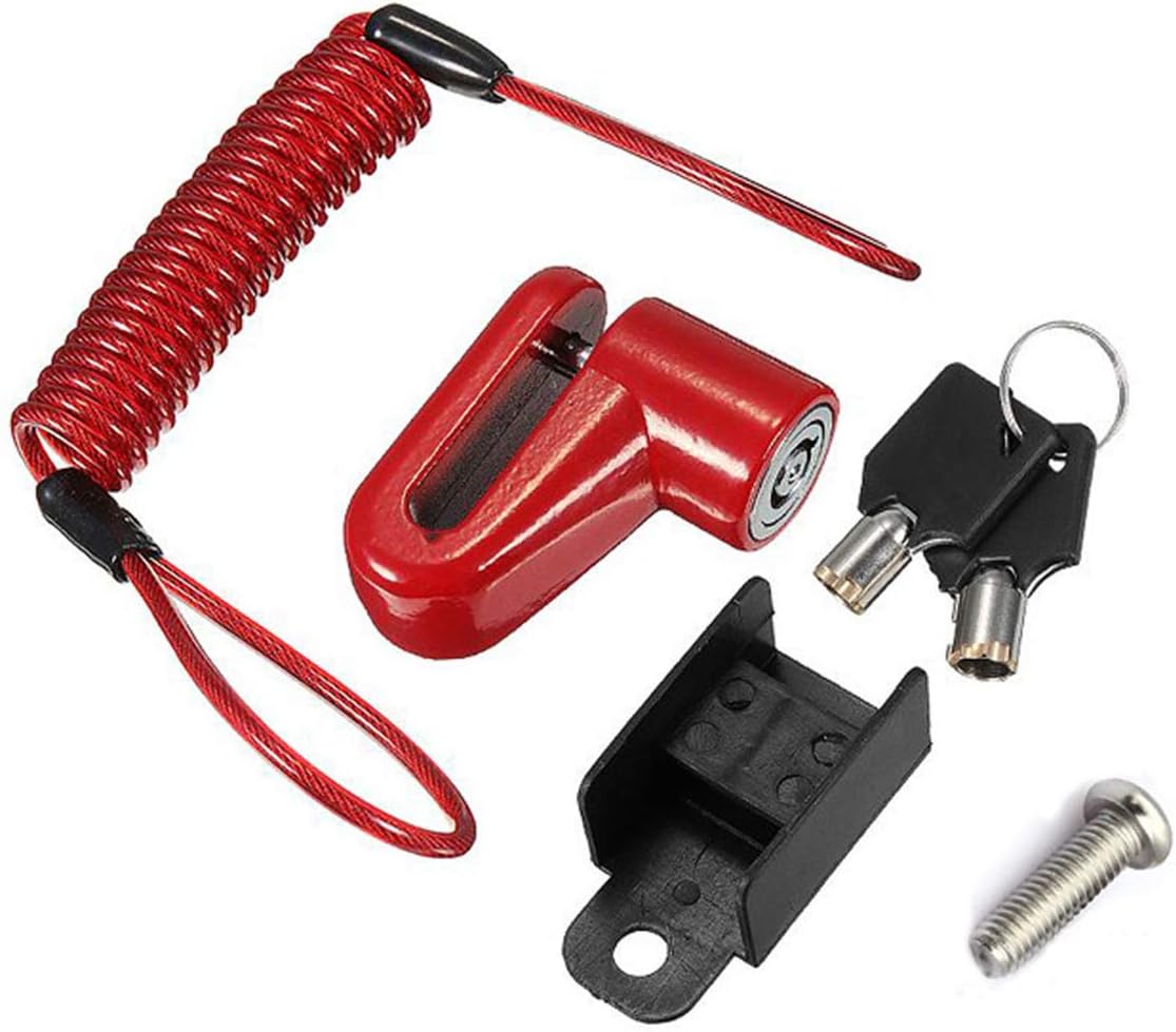 Serrure de Frein à Disque,Verrou de Frein à Disque en Fil d'acier pour Xiaomi M365 Trottinette électrique,Scooter Électrique Anti-Vol De Fil d'acier Antivol Disque Freins,Scooter Antivol sécurité