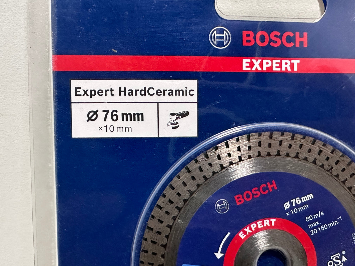 Bosch 1x Disques à tronçonner diamantés 76 mm EXPERT HardCeramic (pour Carrelages durs, Pierre dure, Ø 76 mm, Professional Accessoire Mini meuleuse angulaire)