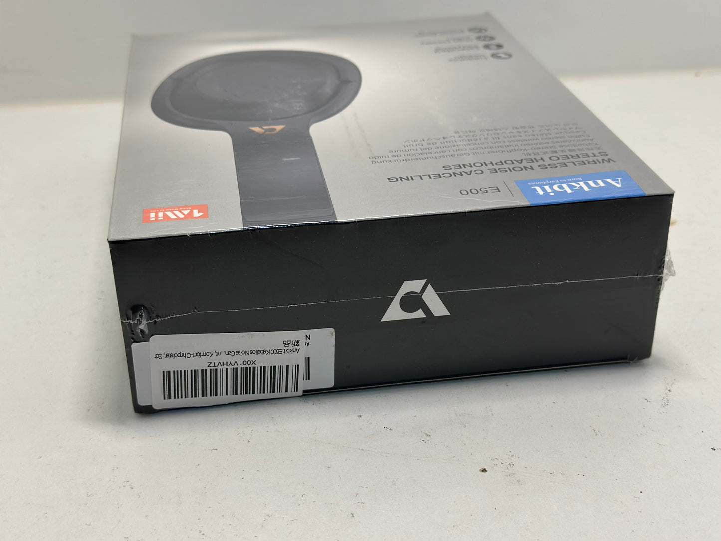 Ankbit E600Pro Casque Bluetooth avec aptX Low Latency & HD, réduction du bruit hybride, casque sans fil avec microphone, audio haute définition, 80 heures de lecture pour téléphone portable, PC, TV
