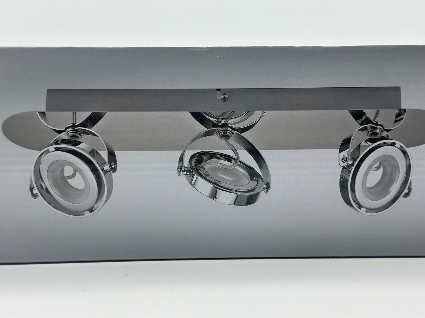 Rampe 3 spots module led, design, métal chrome, INSPIRE Xena neuf